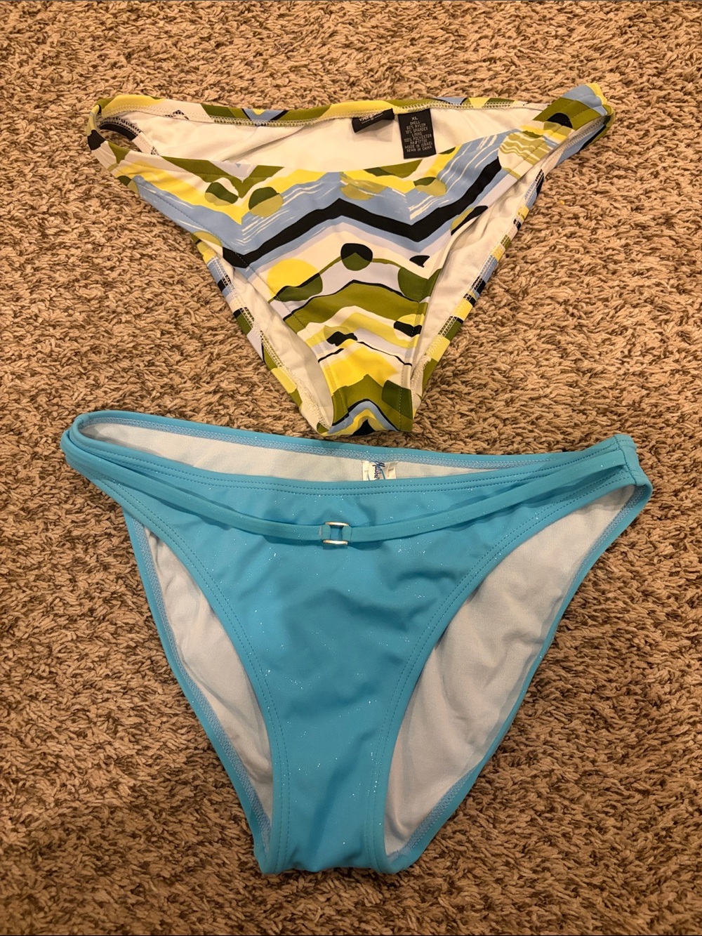 Women’s 2 Bikini Bottoms - Blue & Multi-Color